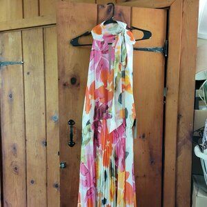 New York & Company Eva Mendes Floral Midi Halter Dress